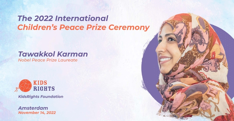 Tawakkol Karman heads to Amsterdam to join 2022 International Children's Peace Prize